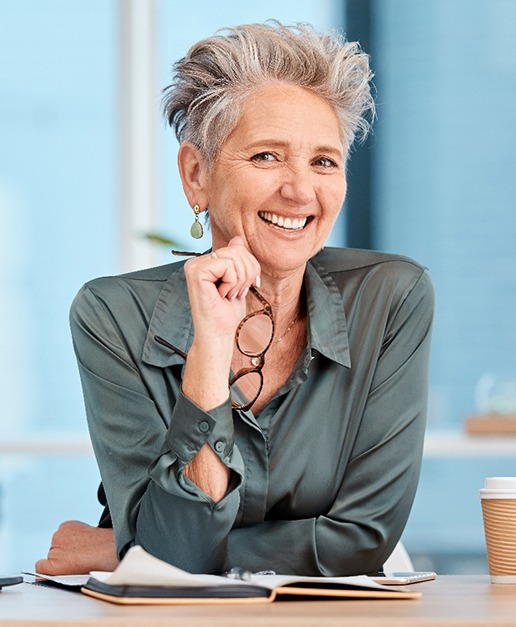 Woman smiling at office