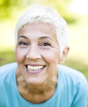 senior woman smiling brightly