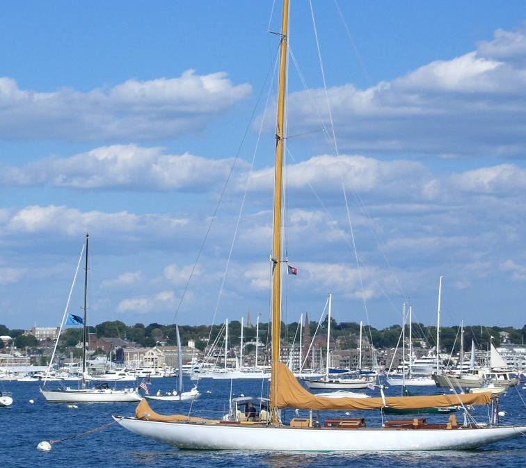 Two people on a boat